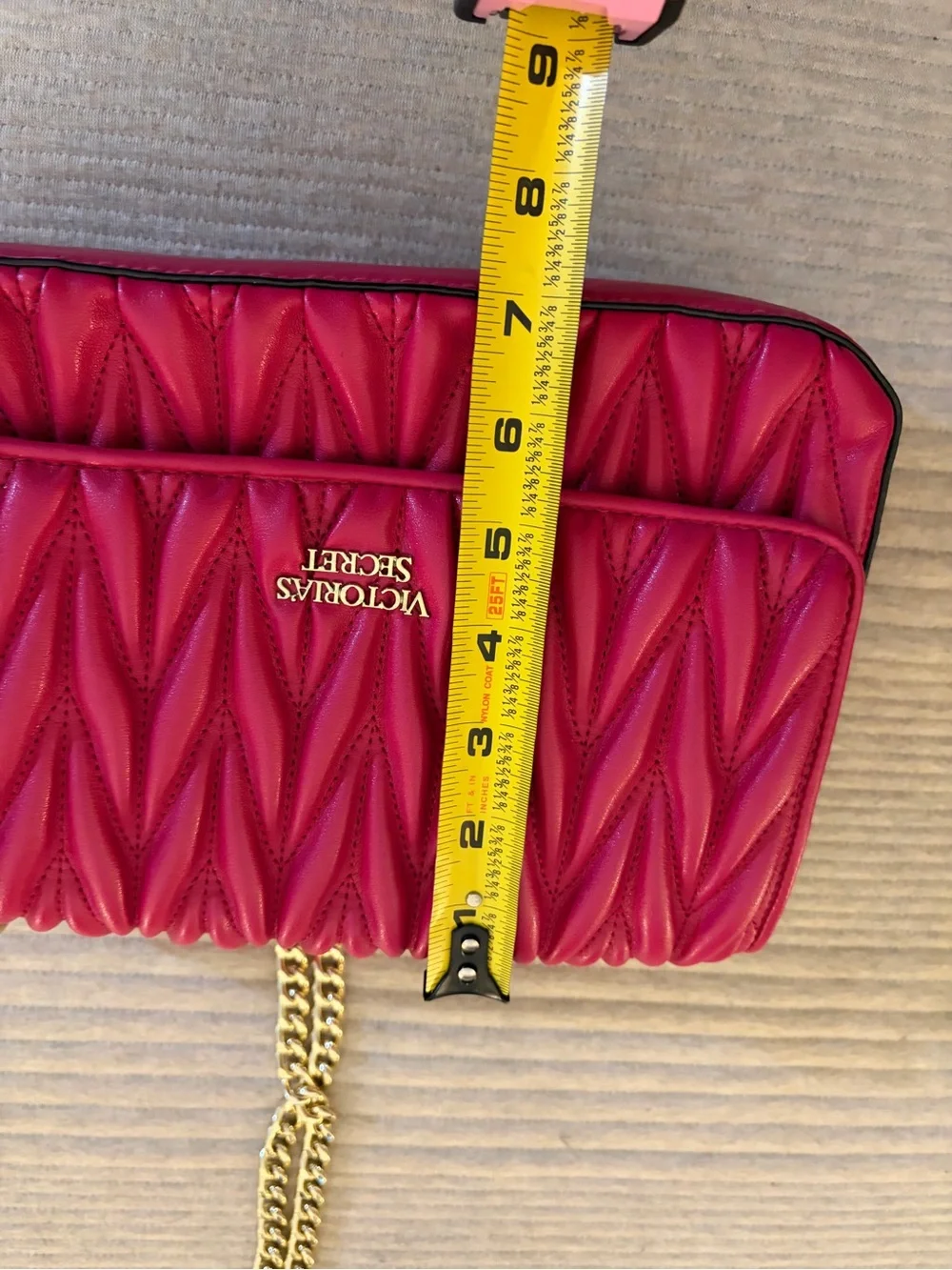 Y2K Victoria Secret Love Pink Crossbody Purse Clutch Quilted HTF Shoulder Bag
